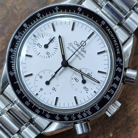 omega speedmaster reduced white|omega speedmaster reduced price.